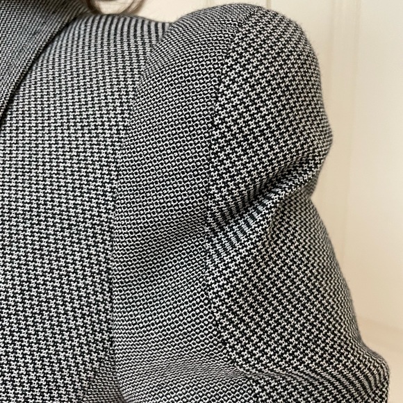 Multi print grey suiting with notched collar, bootcut pants - Picture 5 of 13